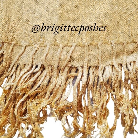 HANDMADE Embroidered Sequined Designed Mustard Shawl - Picture 11 of 12